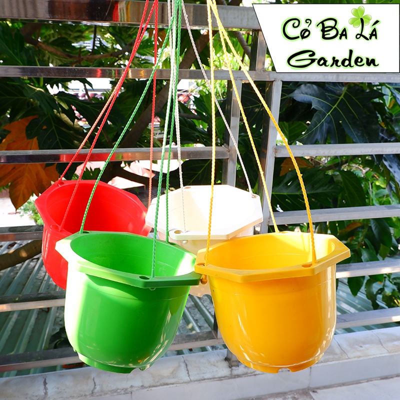 Chậu nhựa treo hình tròn KT 16x13