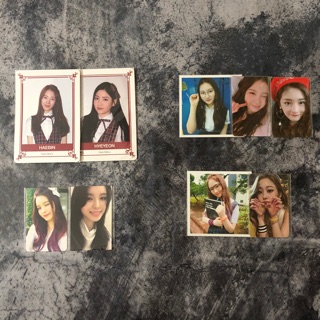 Thẻ ảnh/photocard của pristin và gugudan
