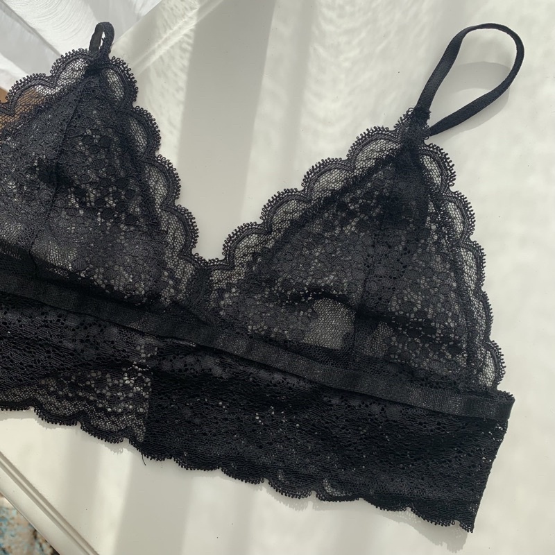 Áo Bralette Ren Noire - Lilace.studio Tự Thiết Kế ( Tặng kèm mút ) | BigBuy360 - bigbuy360.vn