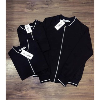 Áo Bomber Jacket Trơn Viền Cổ