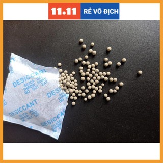 Bịch 0,5kg Hạt hút ẩm Clay loại 5 gram/gói bảo quản thực phẩm các loại, hút ẩm quần áo khử mùi