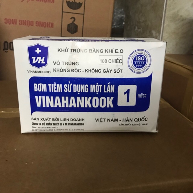 Bơm tiêm 1ml vinahankook 100 cái / hộp