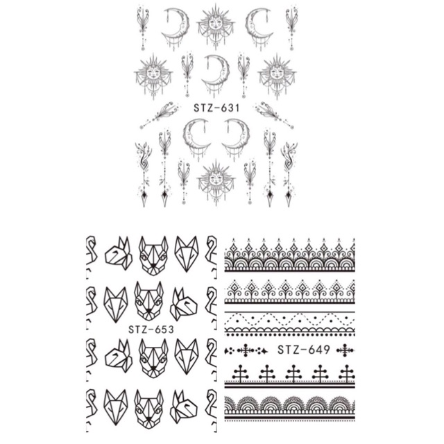 Sticker mẫu màu đen
