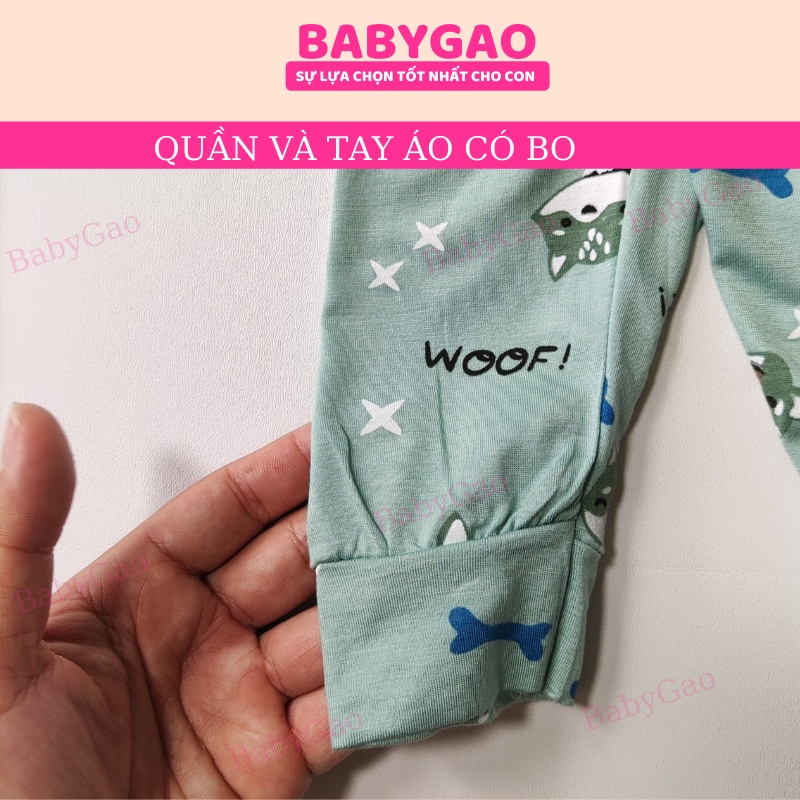 Bộ Dài Tay Cho Bé Trai Bé Gái Vải Thun Lạnh Siêu Mát Đồ Bộ Dài Tay Thu Đông Cho Bé Mặc Ngủ Máy Lạnh BabyGao