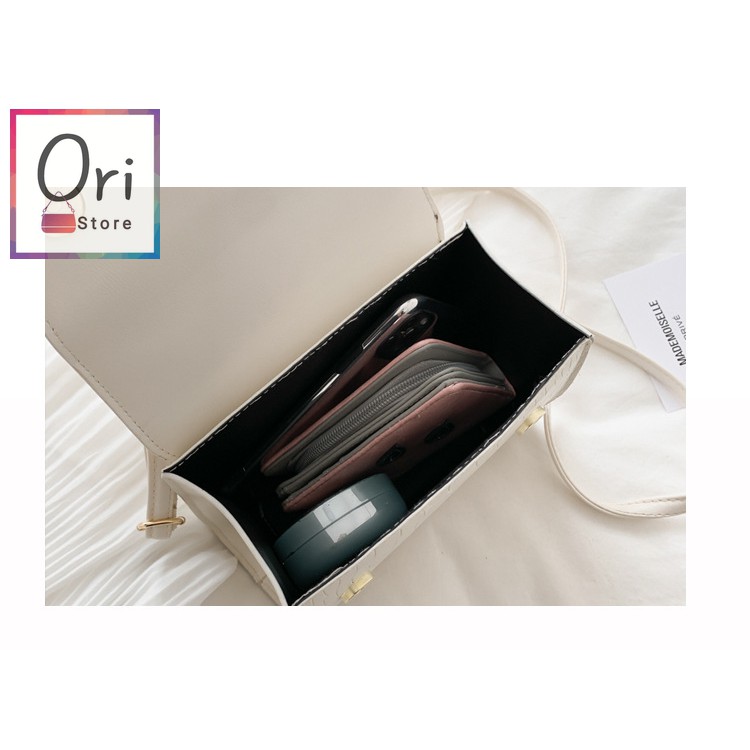 Túi đeo chéo nữ đi chơi dễ thương, da mềm cao cấp, kiểu dáng hộp đứng mới lạ thời trang Hàn Quốc trợ giá rẻ ORI T001 | BigBuy360 - bigbuy360.vn