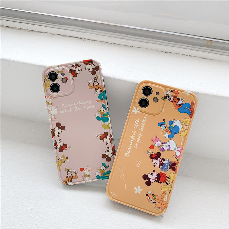 Phim hoạt hình cổ điển Gia đình iPhone 12ProMax Vỏ điện thoại iPhone11 11Pro 11ProMax Case trọn gói 12 12Pro X Xs Silicone 8Plus 7Plus Nữ Xr Cặp đôi Di động