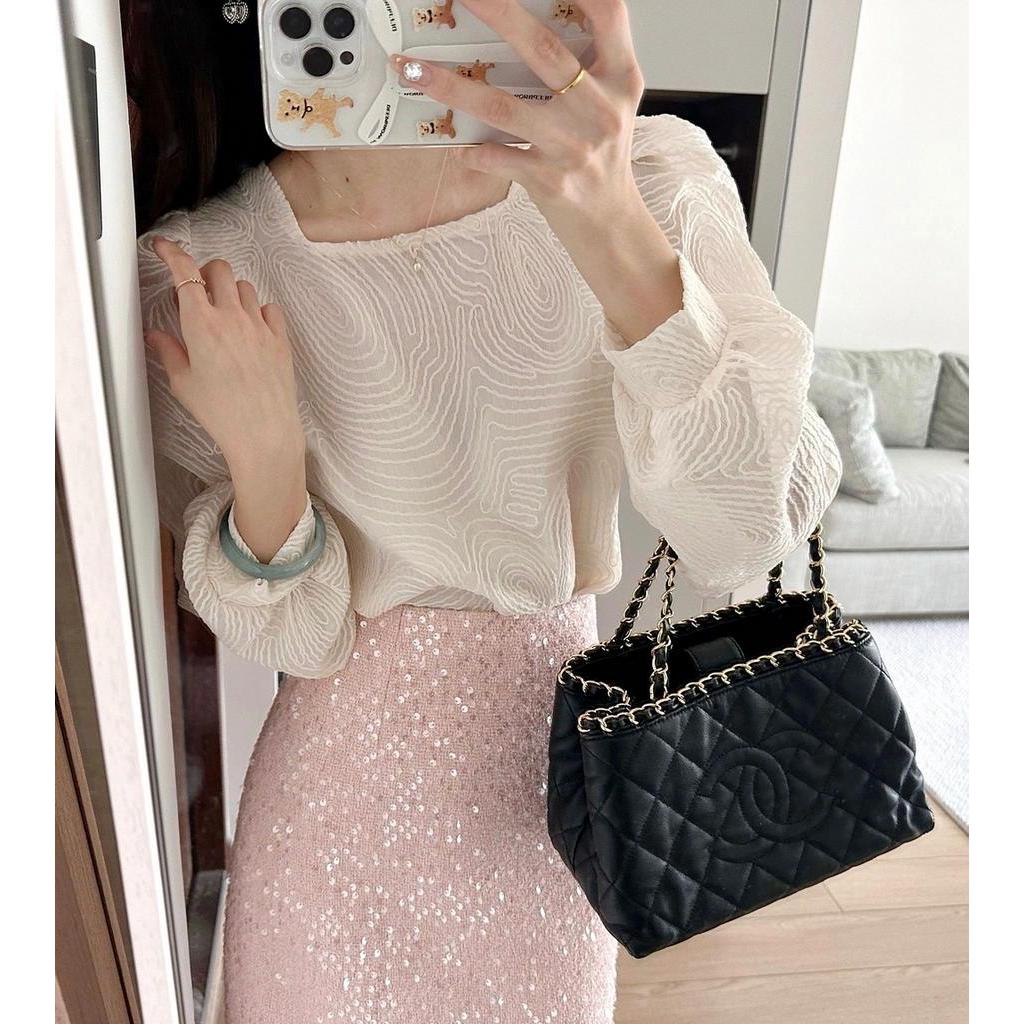 Áo Sơ Mi Dài Tay Họa Tiết Dập Nổi 67707