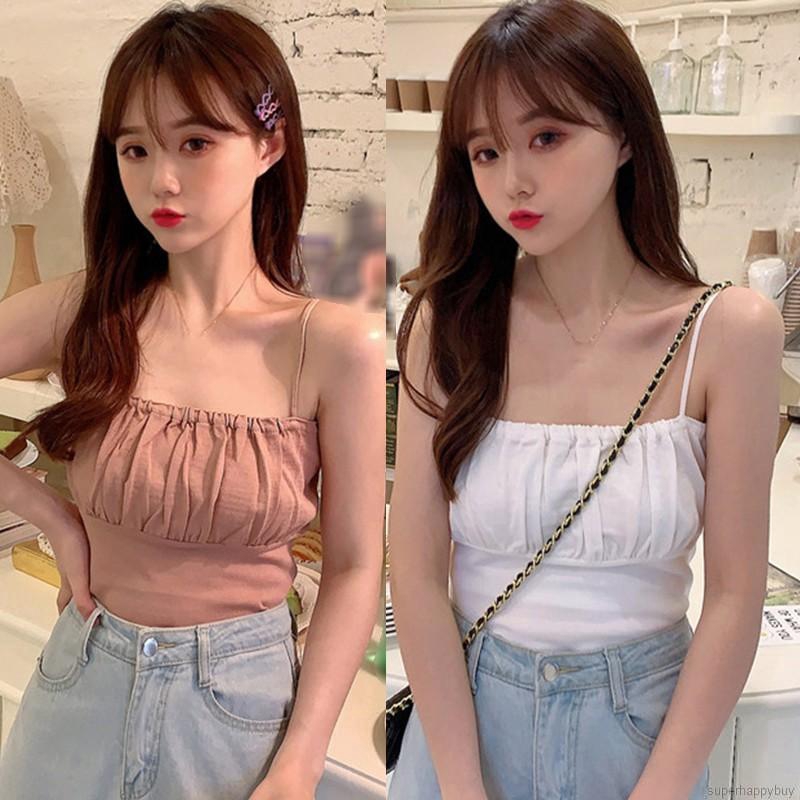 [Mã FASHIONT4WA2 giảm 10K đơn 50K] Áo 2 dây vải dệt kim gợi cảm thời trang cho nữ | BigBuy360 - bigbuy360.vn