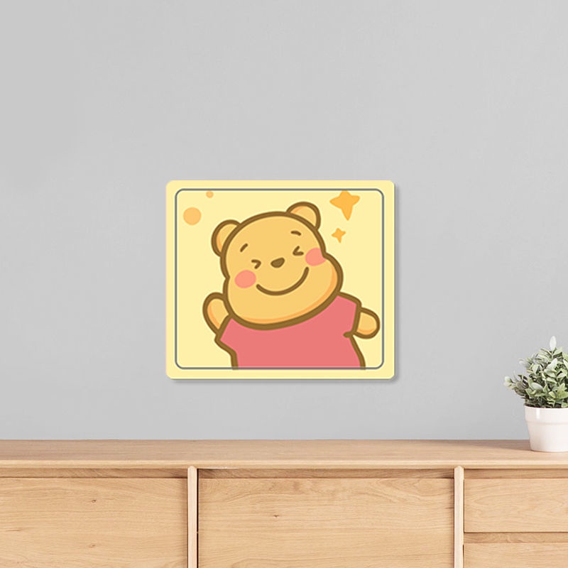 Miếng Dán Trang Trí Ổ Cắm Điện Hình Hoạt Hình Gấu Pooh Dễ Thương