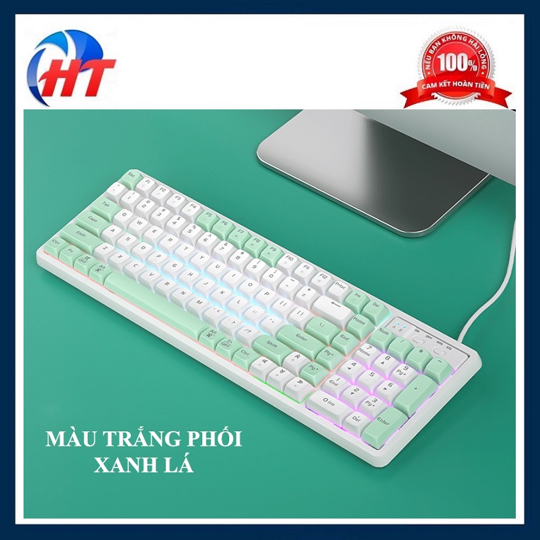 Bàn phím cơ GK102 red switch có đèn led RGB với màu sắc phối màu độc lạ dành cho game thủ