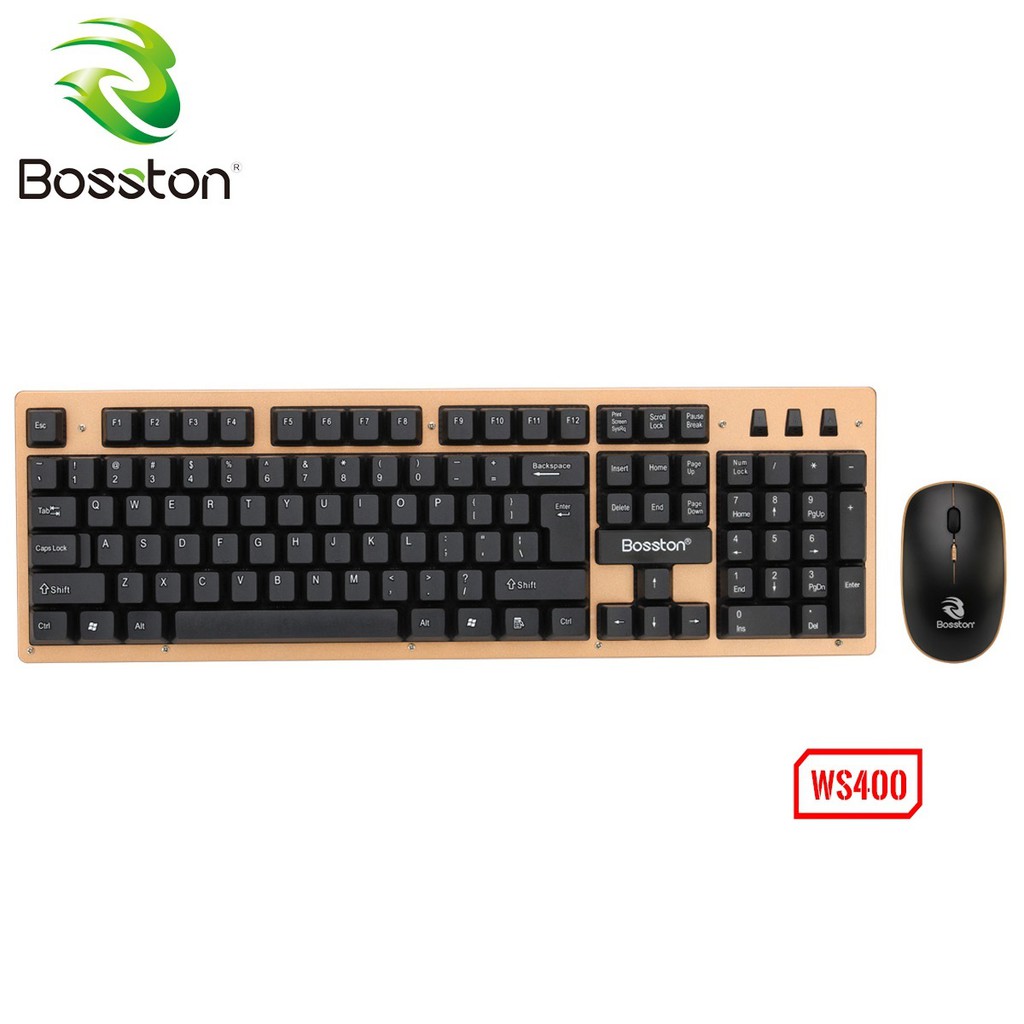 Bộ bàn phím giả cơ và chuột không dây Bosston WS400