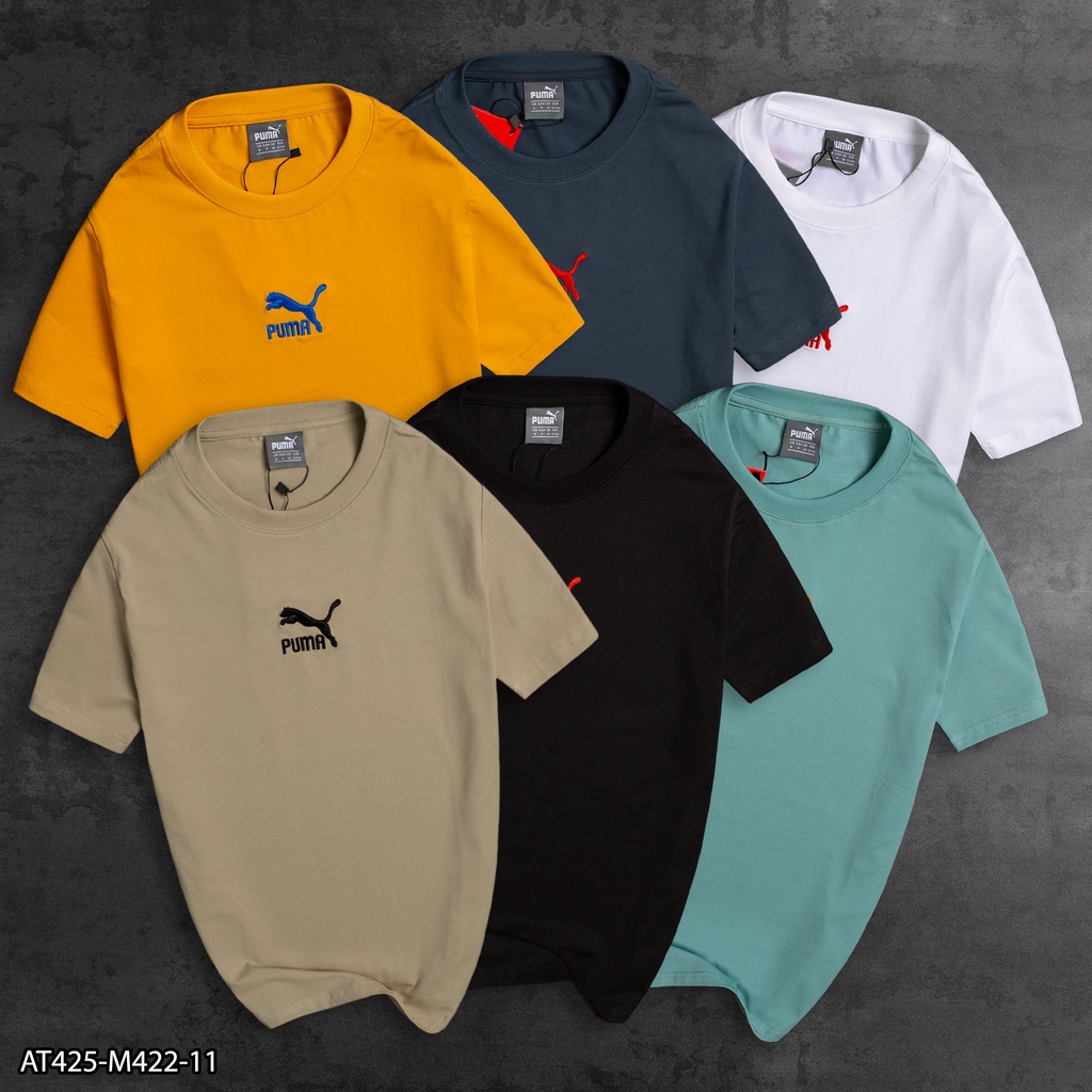 Áo thun P.U.M.A 100% Cotton AT425 thêu logo nổi - áo thun nam VNXK