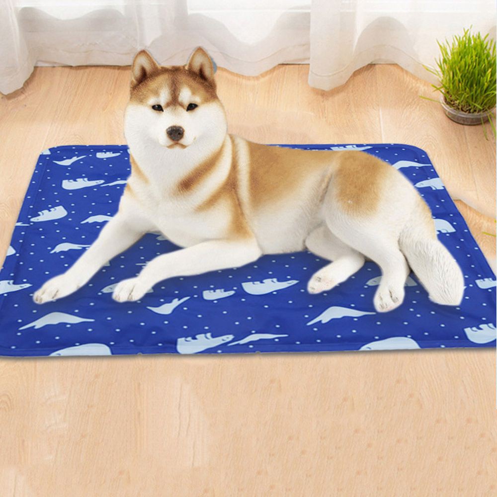 MIOSHOP Small Animal Sleeping Pad Cold Bed Mattress Pet Cooling Mat 4 Sizes Moisture-proof Cool Ice Silk Summer Cushion Dog Cat