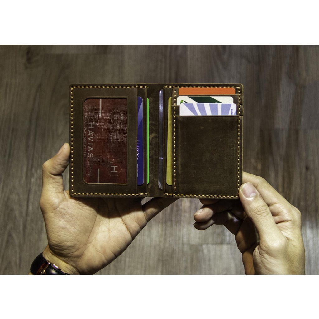 Ví Da đứng Venumi Handcrafted Wallet HAVIAS - Nâu Sáp