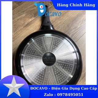 Chảo chống dính bếp từ size 26,Ferroli -Rapido men gốm Đức, đúc nguyên khối Đocavo