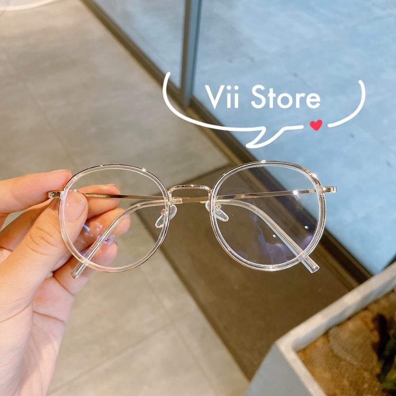 Gọng kính vintage 5021 thời trang cao cấp chất liệu kim loại form tròn