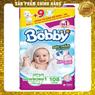 Kimhue866674 - miếng lót sơ sinh bobby newborn1 108 miếng+ 9 miếng tã dán bobby xs