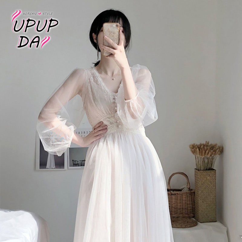 Đầm tay dài kiểu dáng thanh lịch nữ tính hợp thời trang kích cỡ s-2xl