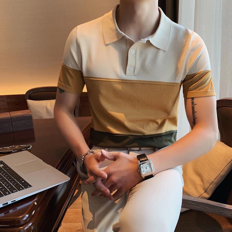 Áo polo phối màu thanh lịch - lịch lãm | BigBuy360 - bigbuy360.vn