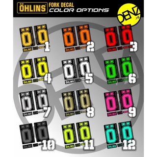 Nĩa Hình Dán ohlins Fork Ohhlins