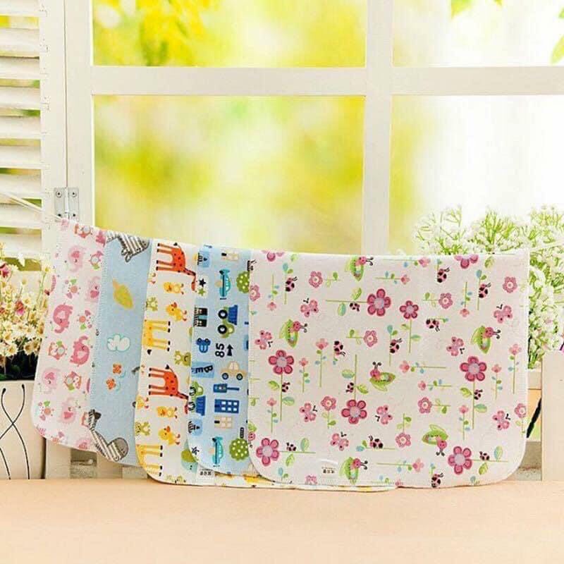 Lót chống thấm cotton 4 lớp hàng 50cm x 70cm (mặt sau chống trượt)