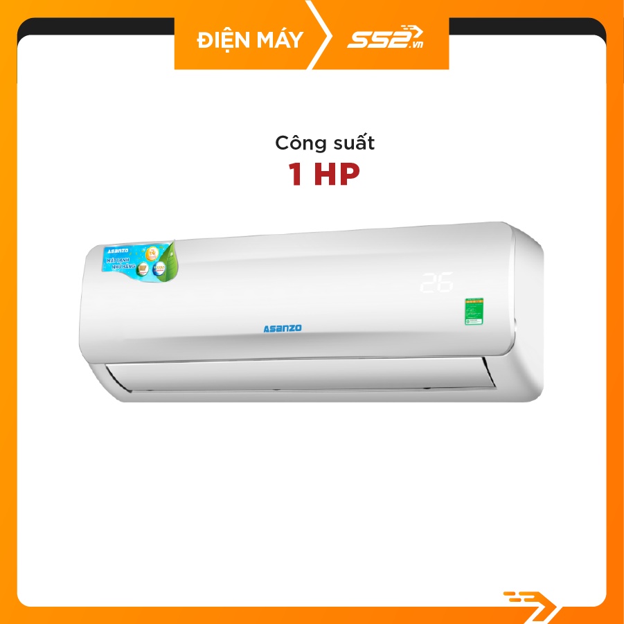 [Mã ELHA10 giảm 6% đơn 5TR] Máy Lạnh Asanzo 1 HP S09N66/S12N66/K09N66/K12N66/S18N66/K18N66 - Bảo Hành Chính Hãng