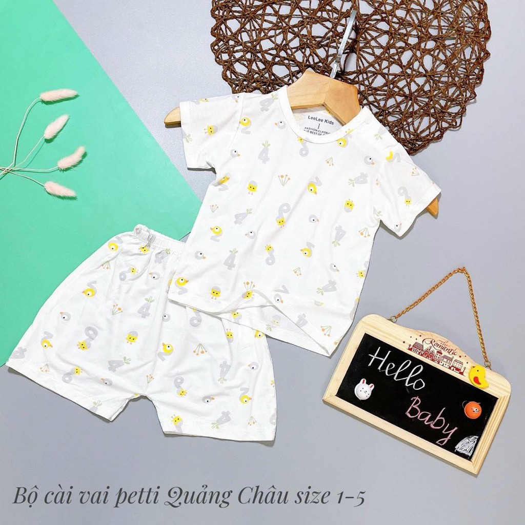 Đồ Bộ Bé Trai, Bé Gái LEELEE Kids Vải Thun Lạnh, Bộ Cộc Tay Cho Bé Mặc Nhà, Bộ Quần Áo Trẻ Em Dễ Thương Mùa Hè LL01