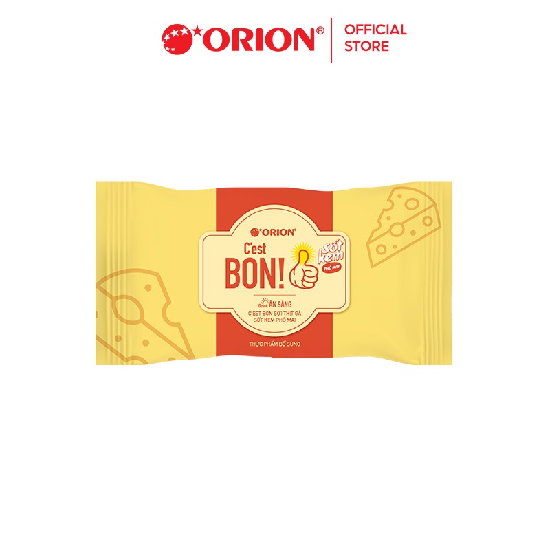 Combo 5 gói bánh ăn sáng Orion C'est Bon sợi thịt gà sốt kem phô mai (101,5 g x 5)