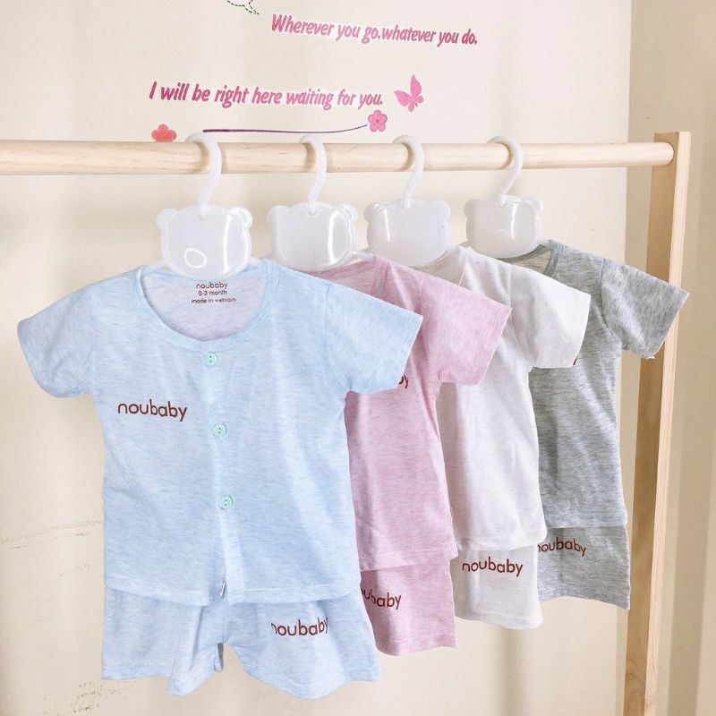 sét trang phục bộ cộc tay cotton loang noubaby cài vai -babykisshop mã kis7