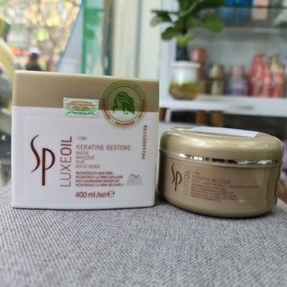 Mặt nạ ủ tóc chữa trị tóc hư SP Wella Luxe Oil Keratin Restore Mask 400ml
