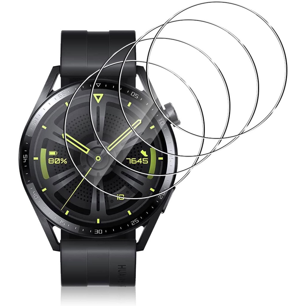 Set 4 kính cường lực bảo vệ màn hình đồng hồ thông minh cho Huawei Watch GT3 46mm