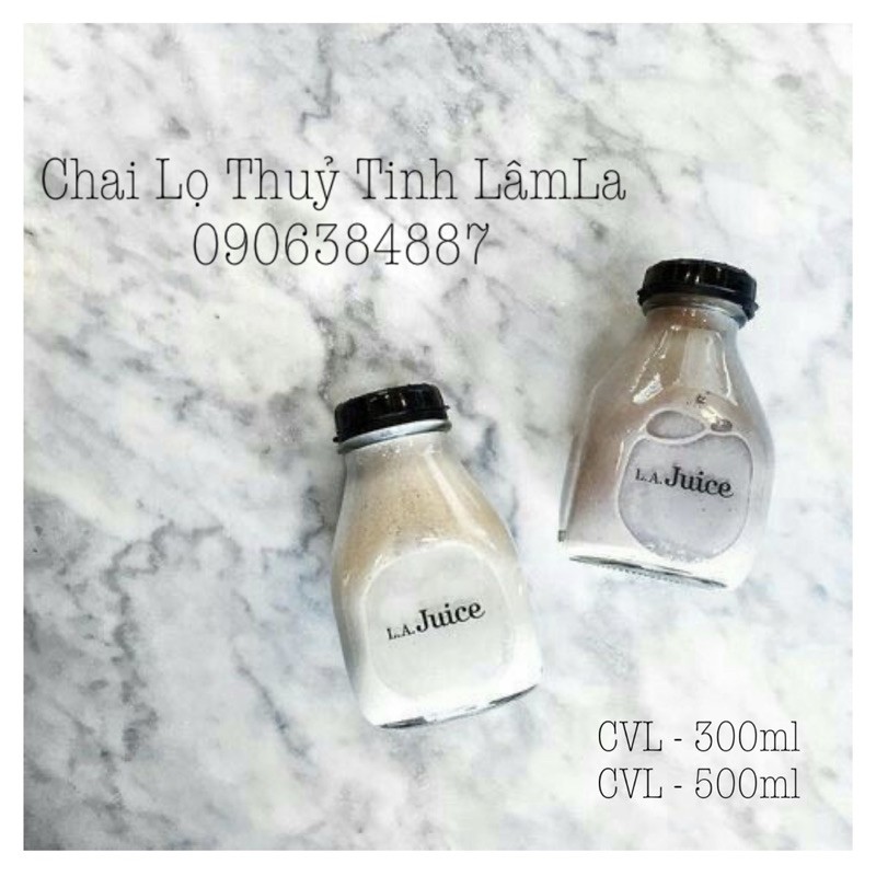 Hàng Mới Về Siêu Đeẹp | Chai Thuỷ Tinh Vuông Lùn Miệng Rộng Nắp Nhựa 300ml 500ml | Đựng Sữa Chua , Gia Vị , Trà Lên Men | BigBuy360 - bigbuy360.vn