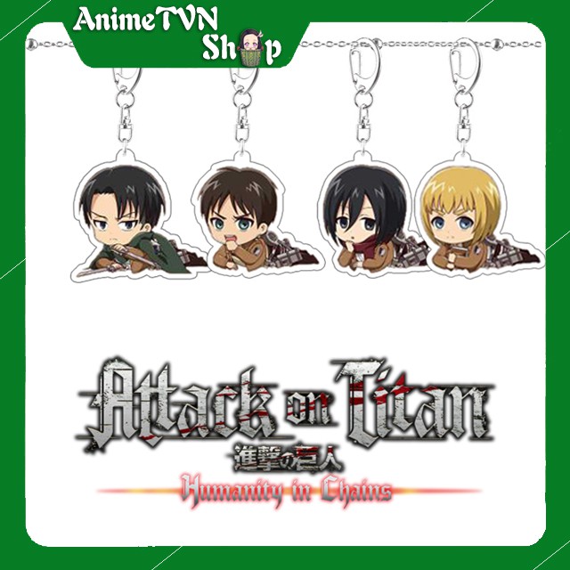 Móc khoá Mica dây xịn anime Attack on Titan (Shingeki no Kyojin) (Mẫu 3) - Nhựa Cứng Acrylic In 2 mặt sắc nét