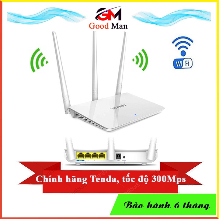 Bộ phát sóng wifi - Modem wifi chính hãng Tenda F3 3 râu, Tốc độ lên đến 300Mps - Bảo hành 36 tháng