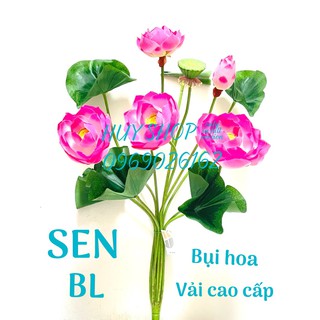 Hoa giả trang trí - Bụi Hoa SEN (BL) vải cao cấp