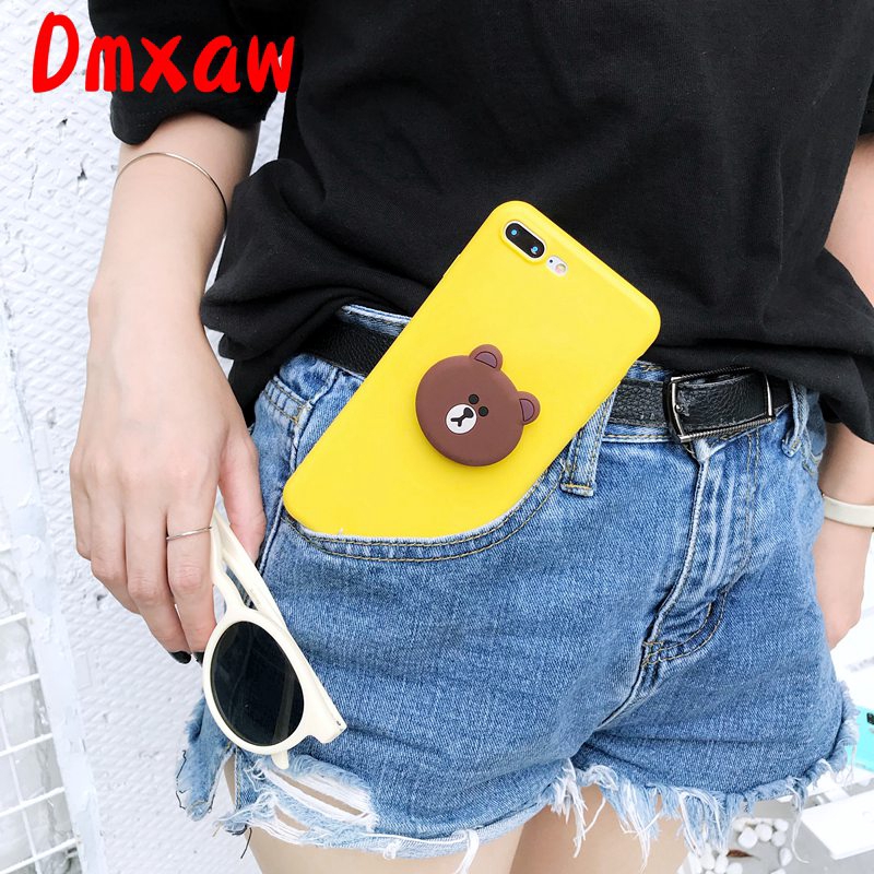 Ốp điện thoại hoạ tiết hoạt hình gấu brown / thỏ cony cho Samsung Galaxy S10E S10+ S10 S9+ S9 S8+ S8 Plus S7 S6 Edge