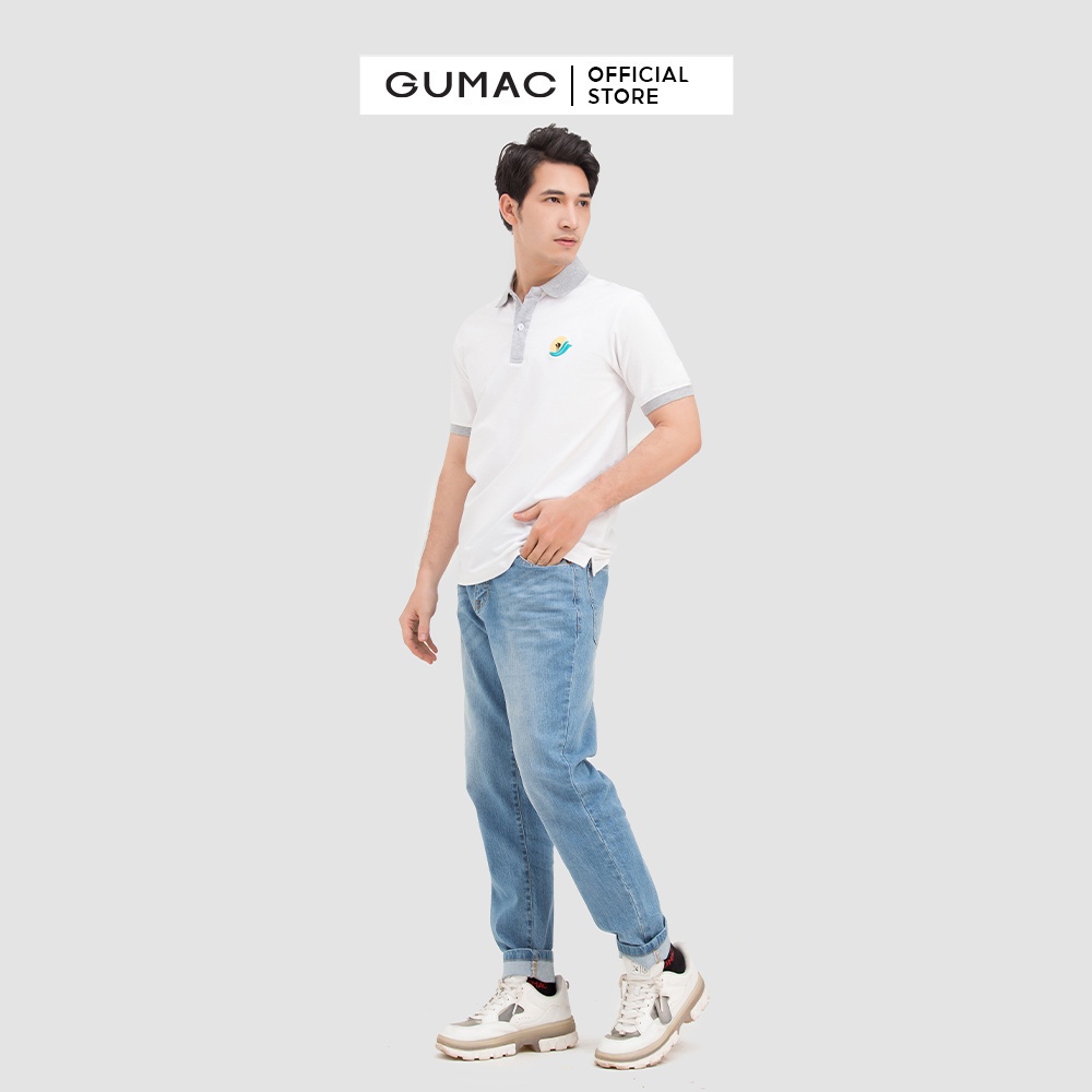 [Mã WABRGUM giảm 10% tối đa 30K đơn 99K] Áo thun polo nam phối bo cổ GUMAC ATNB6101