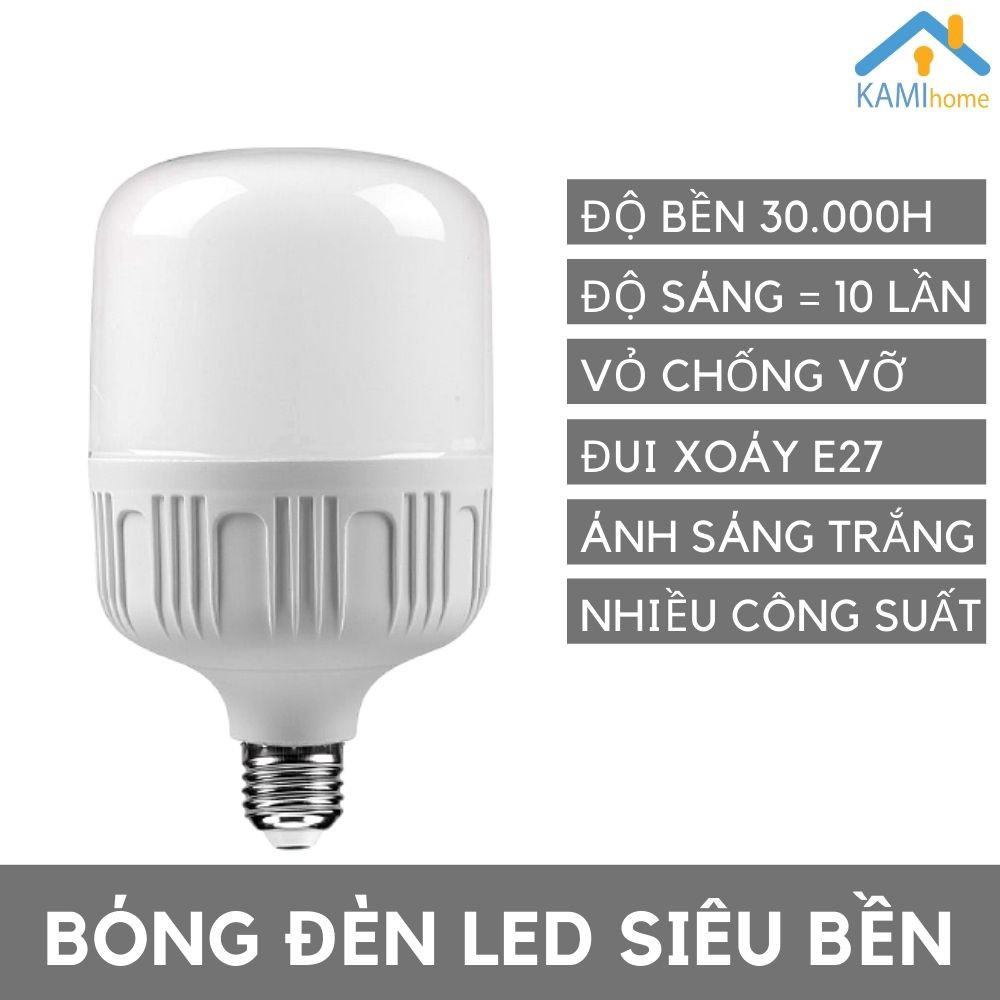 Bóng đèn Led Bulb siêu sáng chống vỡ công suất 10/15/20/30/45W Kamivietnam 37002