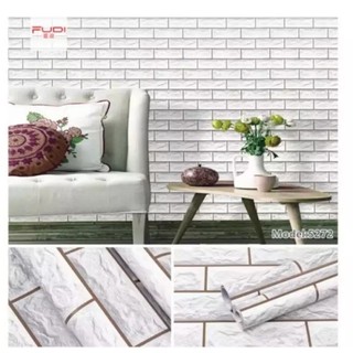 DECAL GIẤY DÁN TƯỜNG GIẢ GẠCH - CUỘN 5M KHỔ RỘNG 45CM - CÓ SẴN KEO SIÊU CHẮC