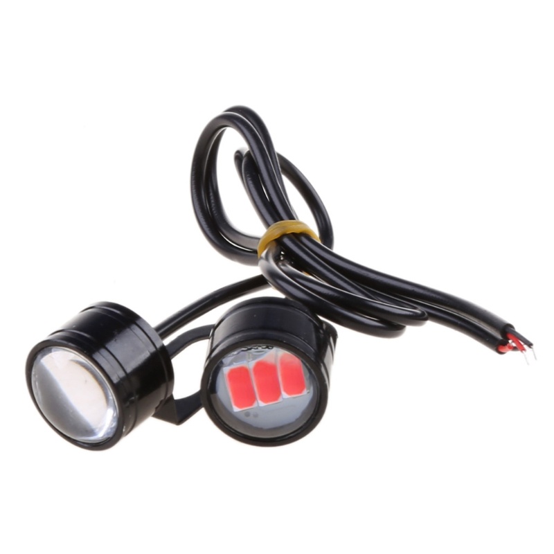 Set 2 Đèn LED Sương Mù 3LED 5W Ánh Sáng Trắng Hổ Phách Dành Cho Xe Mô Tô