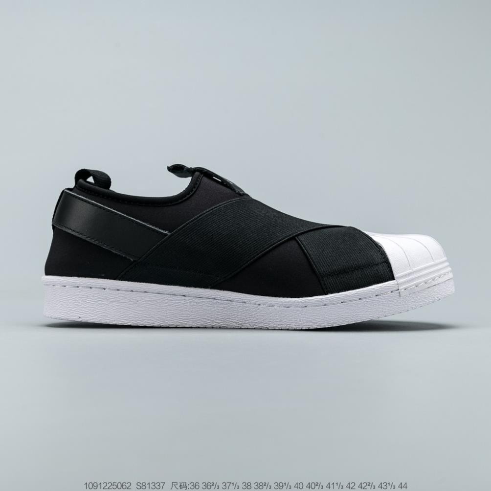 XẢ [Chính Hãng] Giày Adidas Superstar Slip-On Shell Head One Đạp Đen Samurai Casual Sneakers S81337 . 2020 new HOT ✔️ '