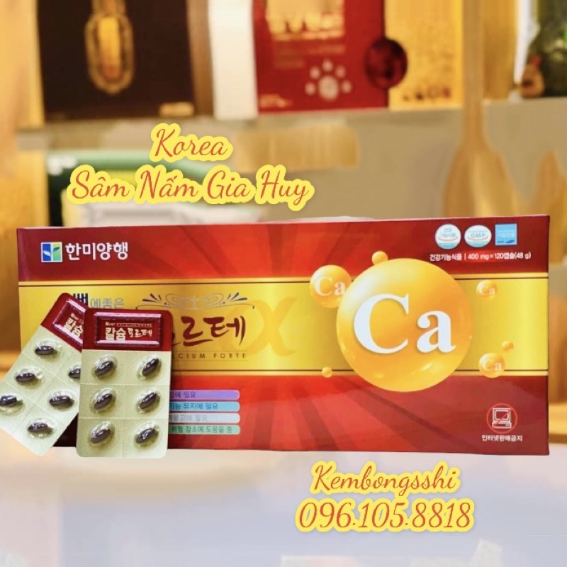 [HÀNG MỚI] Viên Canxi Hanmi Hàn Quốc Hộp Đỏ 120 Viên