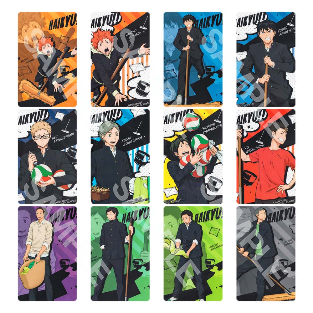Ảnh card bo góc in hình HAIKYUU!! VUA BÓNG CHUYỀN ver CLEANING thẻ bo viền 5*8cm #