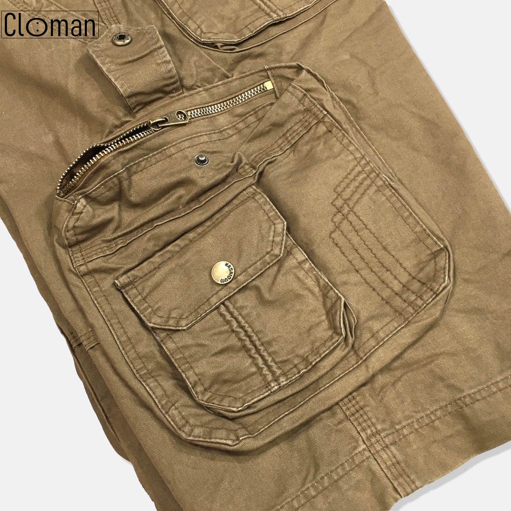 Quần short kaki túi hộp nam PAMAN Bigsize 55-100kg cargo shorts ngắn dáng basic rộng rãi 6 túi cao cấp chất lượng 005QN