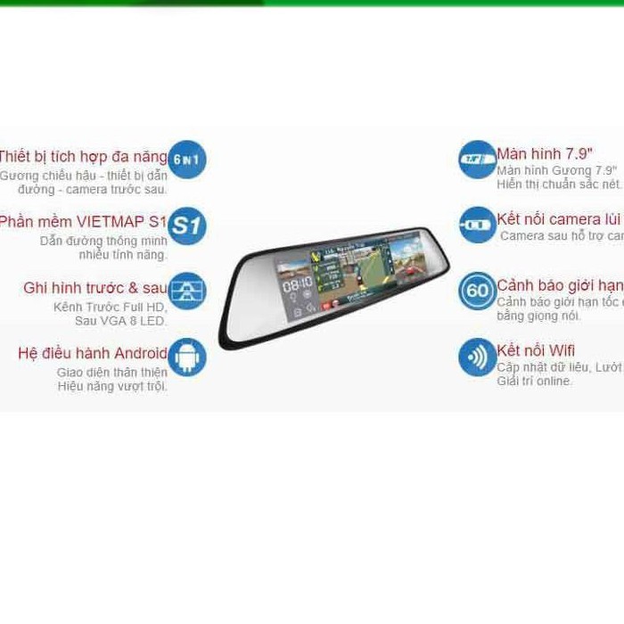 Camera hành trình kẹp gương Android/3G/4G/GPS/Wifi giám sát từ xa . | BigBuy360 - bigbuy360.vn