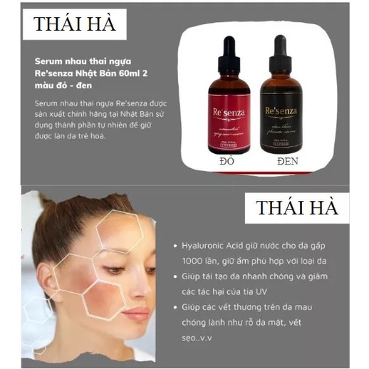 Serum Nhau Thai Ngựa Re’senza Nhật Bản 60ml Giúp Chống Lão Hoá, Trắng Da, Mờ Sạm Nám, Xoá Nhăn Và Nâng cơ