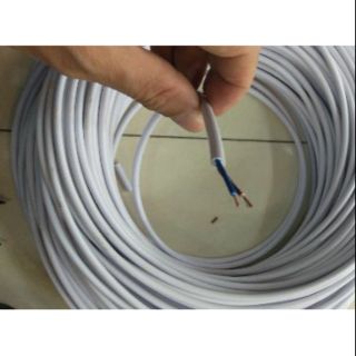 Dây điện thả tròn trắng lõi đồng 2x0,5mm hàng TCVN