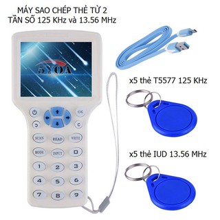 Thiết bị cầm tay sao chép thẻ từ hỗ trợ copy 2 loại thẻ Proxy và Mifare, copy thẻ 125 Khz (T5577) và 13.56 Mhz