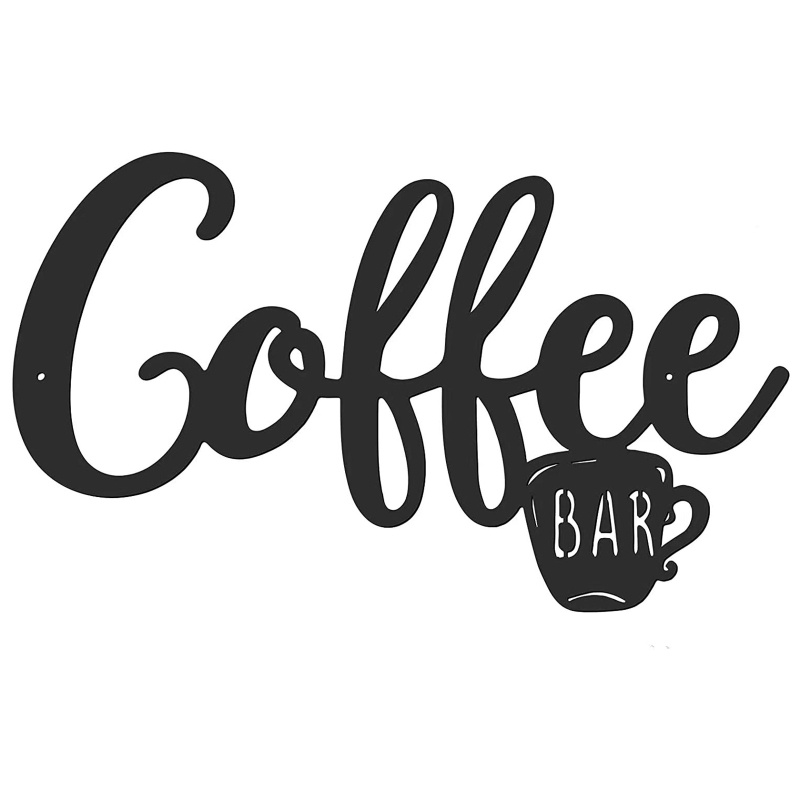 Bảng Hiệu Treo Tường Bằng Kim Loại In Chữ Trang Trí Quán Cà Phê/Bar