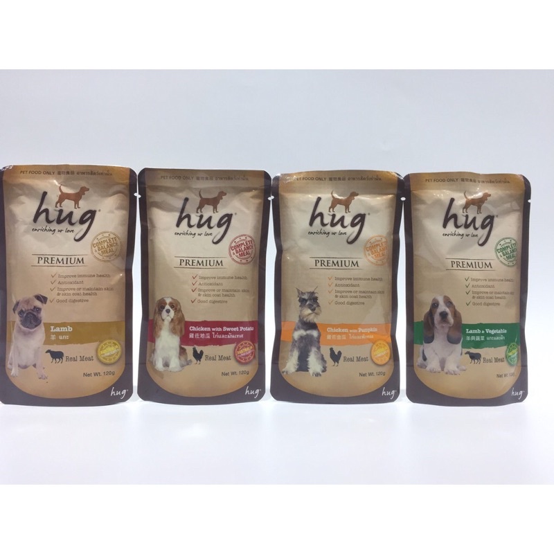 Thức ăn Pate cho chó trưởng thành Hug 120g